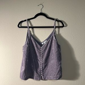 Madewell Velvet Button-Down Cami